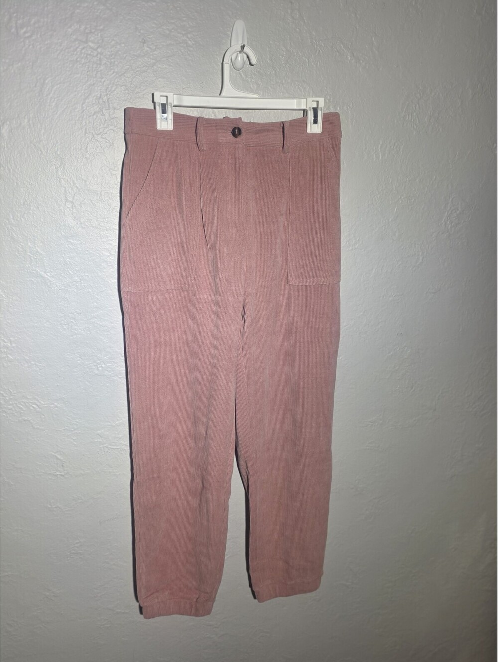 Pretty Garden Pink Corduroy Trouser Pants Stretchy Size Medium M